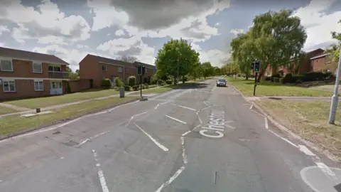 Google Pedestrian Crossing On Chestnut Drive In Taunton