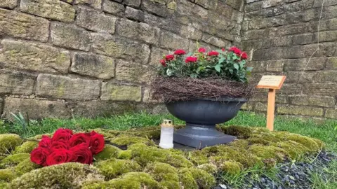 Anja Norris Planter urn on Dame Vivienne Westwood's grave