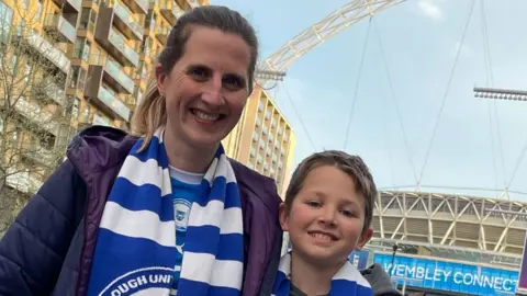 Danny Fullbrook/BBC Mum and son