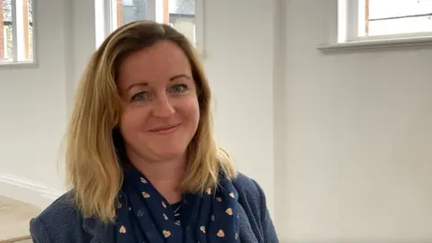 David Webster/BBC Jane Webster inside the Mill Road building