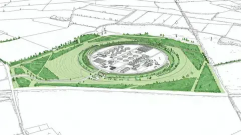 Anglian Water Artist's impression of the new sewage works near Horningsea