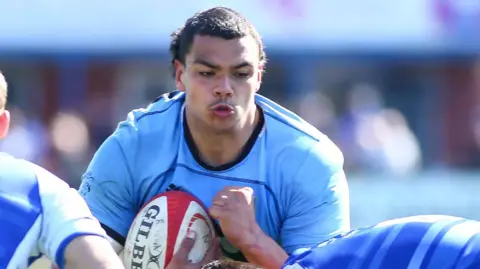 Mackenzie Martin on attack for Cardiff against Bridgend