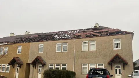 BBC Roof fallen of due to storm in Jersey