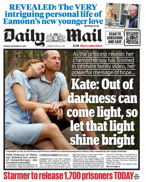 Daily Mail front page carrying the headline 