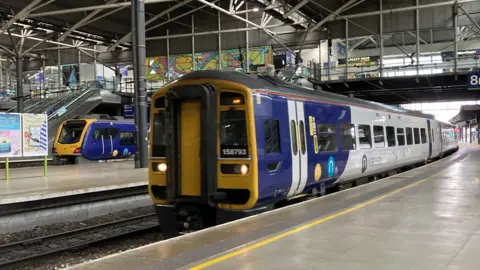 Judith Moritz/BBC A Northern train at Leeds Station 
