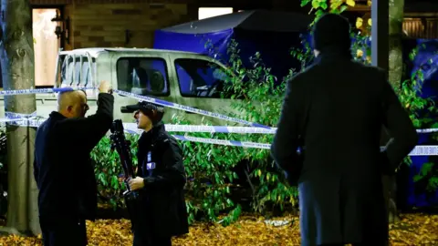 Reuters Police search at Loxbeare Drive in Furzton, Milton Keynes