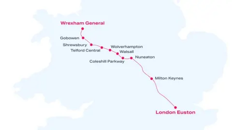 New direct train from London to Wrexham proposed