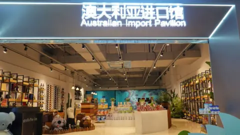 Getty Images An Australian trade pavilion shop in Shanghai