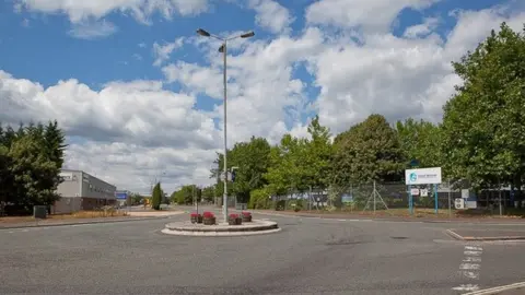 Peter Facey Roundabout on approach to Nursling Industrial Estate