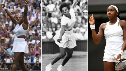 Serena Williams, Althea Gibson and Cori Gauff