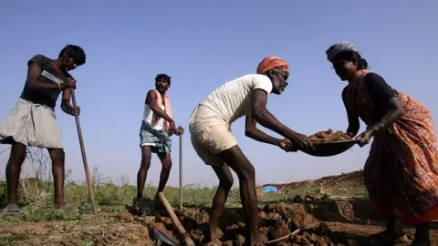 Getty Images Farm workers in India