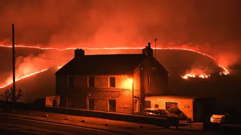 Getty Images fire at Marsden Moor