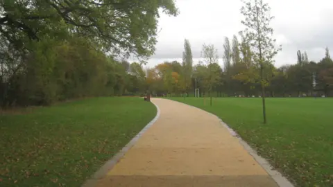 Jonathan Thacker/Geograph Path in Central Park in Scunthorpe