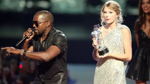 Getty Images Taylor Swift and Kanye West