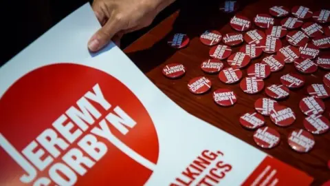 Getty Images Jeremy Corbyn badges