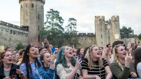 Getty Images Fans at Warwick Castle