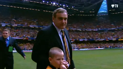 Wolverhampton Wanderers A young Mitch with then Wolves manager, Dave Jones, on the day of the 2003 Championship play-off final