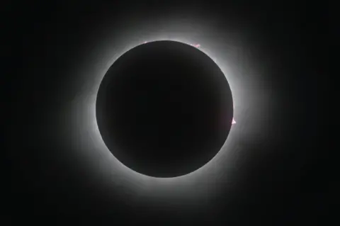 Jeff Overs/BBC A total solar eclipse is seen from Mazatlan, Mexico April 8, 2024.