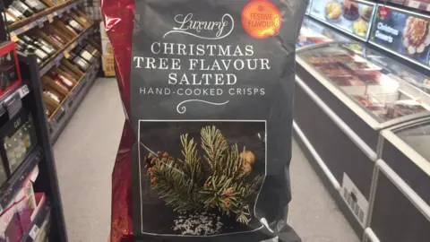 BBC Christmas tree crisps