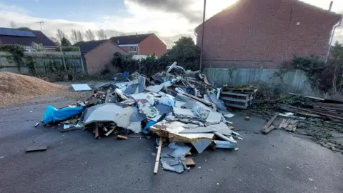 Hinckley and Bosworth Borough Council Waste dumped at the site