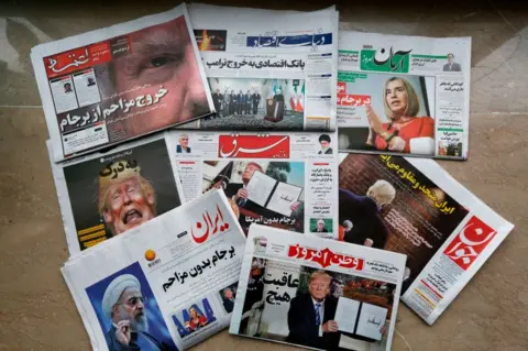 Getty Images Iranian newspapers