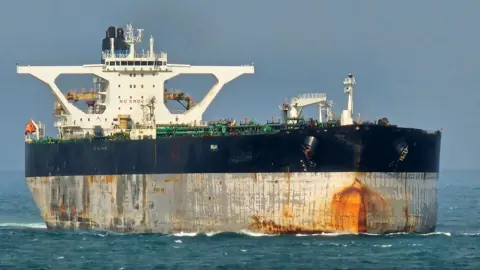 Reuters news agency verified this vessel as the Bella 1 tanker, pictured in March, which has reportedly since reflagged and changed its name