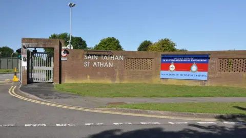 Geograph/Mick Lobb  Airfield entrance -in St Athan