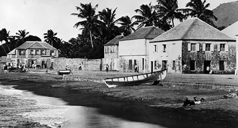 Getty Images Beach on St Kitts in the 1920s