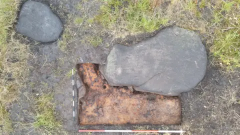 Time Team Excavation around one of the other stones associated with the Farley Moor stone circle complex