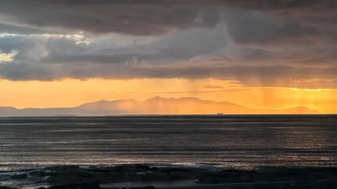 ferry sunset