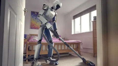 Getty Images Fictional robot doing the hoovering