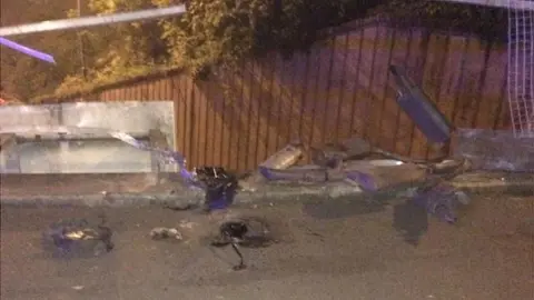 WMAS Crash scene at Hagley Road West/Quinton Expressway, Birmingham