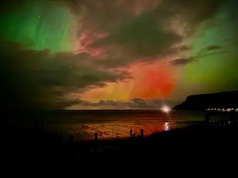 Cloudyapple/BBC Weather Watchers Northern Lights in Glenariff, Causeway Coast and Glens