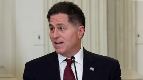 Getty Images Dyrektor generalny Dell Technologies, Michael Dell, na wydarzeniu w 2025 r. promującym konta Trumpa 