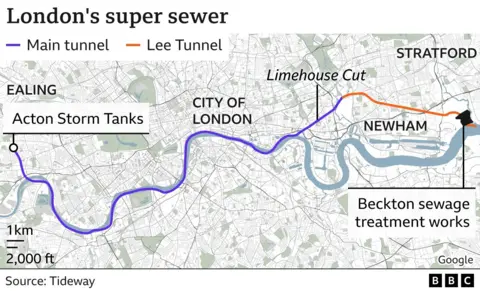 Map of tunnel