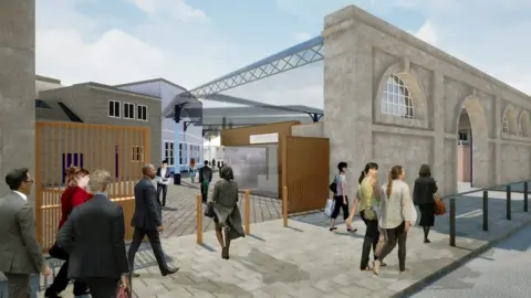 A CGI of how the new entrance will look