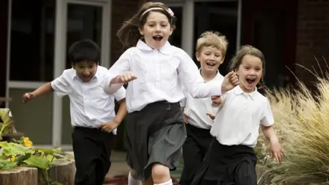 Getty Images Pupils running