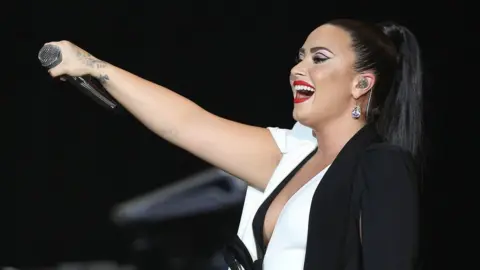 Getty Images US singer Demi Lovato performs at the Rock in Rio Lisboa