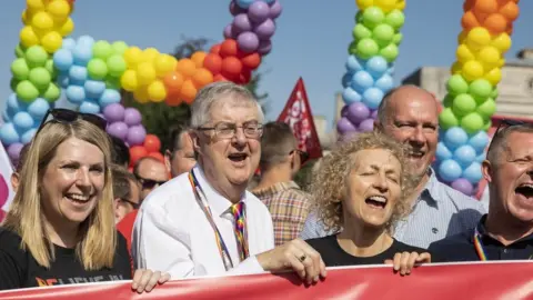 Getty Images Drakeford at pride 2019