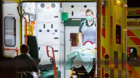 Getty Images Ambulance with Covid-19 patient