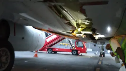 Air India The damaged plane