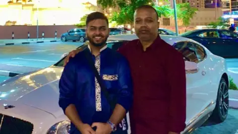 Javed Khan Javed Khan with his father and car