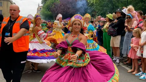 Carnival dancers during St Paul's parade