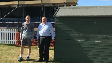 BBC John Williams and Paul Whittaker of Bury St Edmunds Cricket Club.