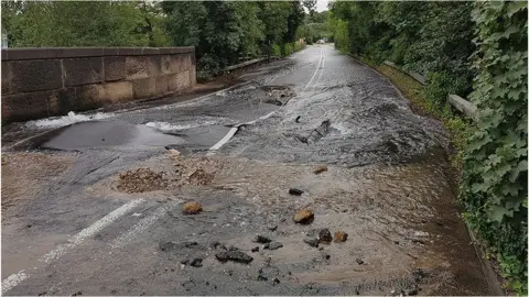 Derbyshire Police Burst water main