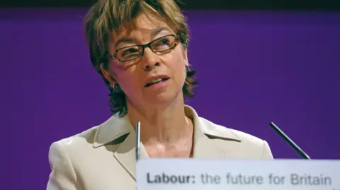 Nicky Gavron at the podium at the Labour party conference in 2006