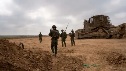 The Israeli Defense Forces is a picture issued by the Israeli army soldiers in an unknown location.