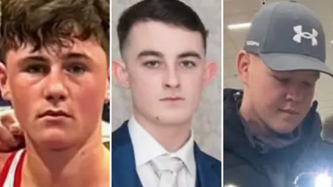 Social media / family A composite image of three teenagers
