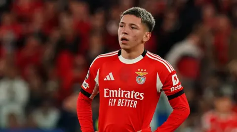 Gianluca Prestianni looks into the distance