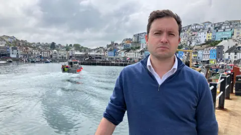 BBC Totnes MP Anthony Mangnall in Brixham